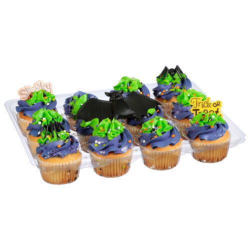 Super 1 Cupcakes, White, Halloween