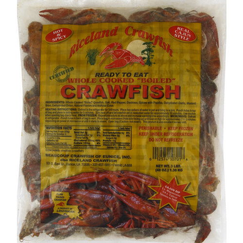 Riceland Crawfish Crawfish, Boiled, Whole