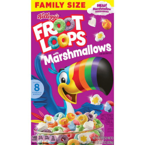 Froot Loops Multigrain Cereal, with Marshmallows, Sweetened, Family Size