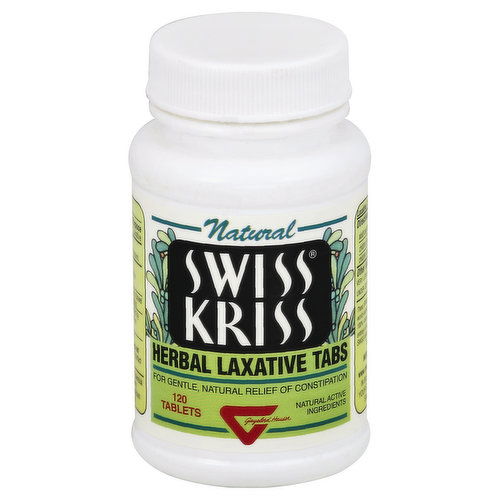 Swiss Kriss Herbal Laxative Tabs, Tablets