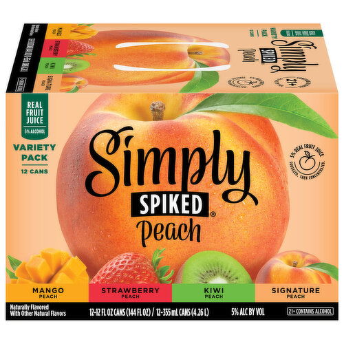 Simply Spiked Beer, Peach, Variety Pack