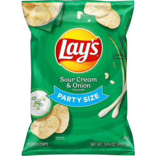 Lay's Potato Chips, Sour Cream & Onion, Party Size