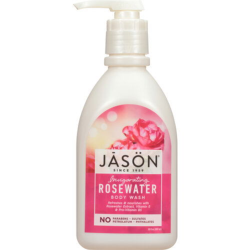 Jason Body Wash, Rosewater, Invigorating