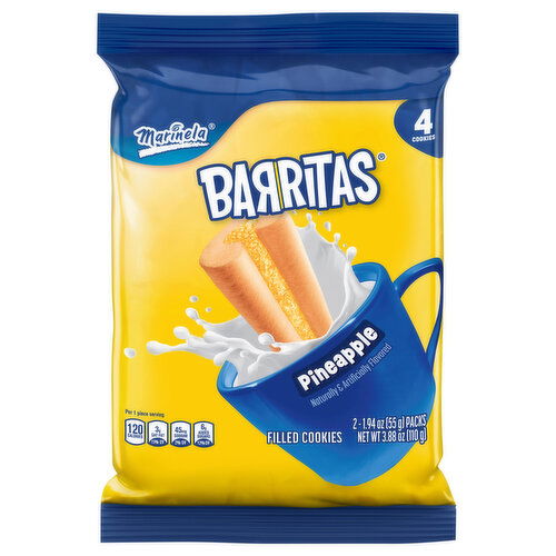 Marinela Filled Cookies, Pineapple - 2 Each
