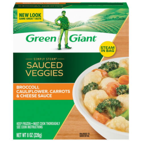 Green Giant Broccoli, Cauliflower, Carrots & Cheese Sauce - 8 Ounce