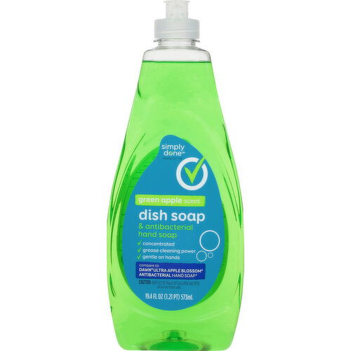 Simply Done Dish Soap & Hand Soap, Green Apple Scent