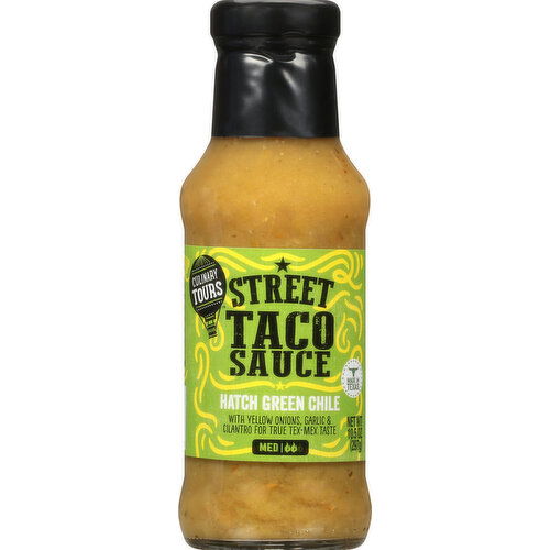 Culinary Tours Street Taco Sauce, Hatch Green Chile, Med