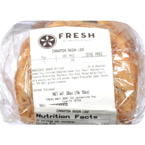 Brookshire's Cinnamon Raisin Loaf