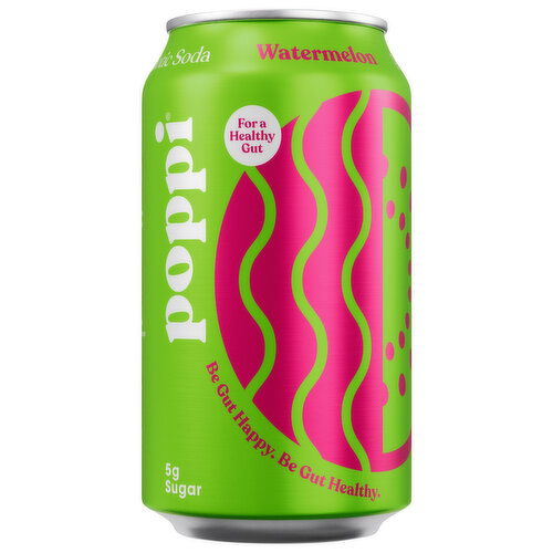 Poppi Prebiotic Soda, Watermelon