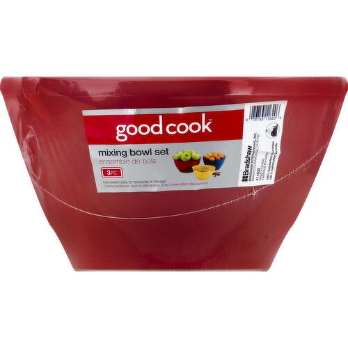 Good Cook Mixing Bowl Set, 3 pc