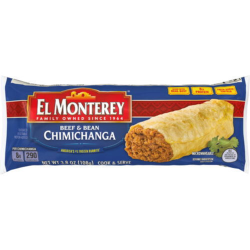 El Monterey Beef & Bean Chimichanga, Single Serve