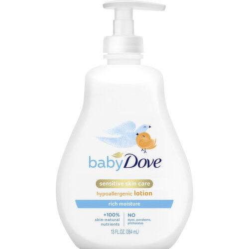 Baby Dove Lotion, Hypoallergenic, Sensitive Skin Care