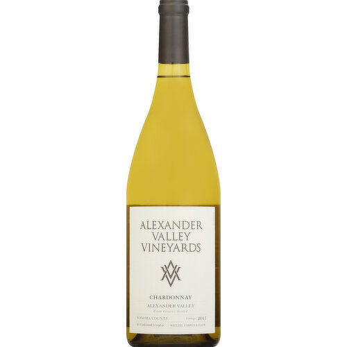 Alexander Valley Vineyards Chardonnay, Sonoma County, 2017