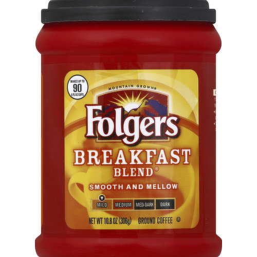 Folgers Coffee, Ground, Mild, Breakfast Blend