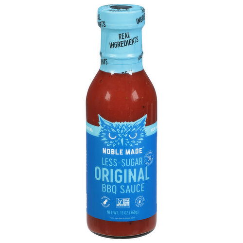 Noble Made BBQ Sauce, Less-Sugar, Original