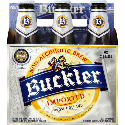 Buckler Malt Beverage, Non-Alcoholic - 6 Each
