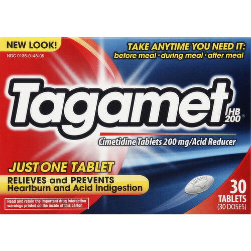 Tagamet Cimetidine Tablets, 200 mg, Tablets