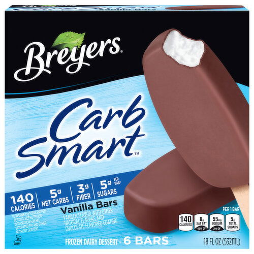 Breyers Vanilla Bars - 6 Each