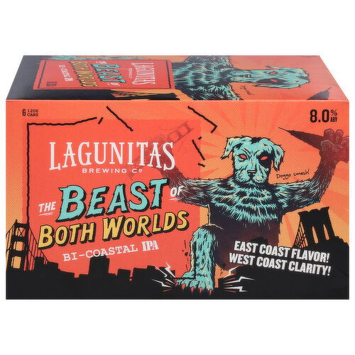 Lagunitas Brewing Co Beer, Bi-Coastal IPA, The Beast of Both Worlds - 6 Each