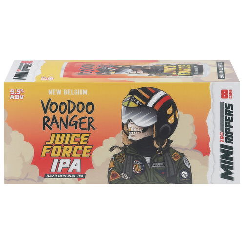 Voodoo Ranger Beer, Hazy Imperial IPA, Juice Force, Mini Rippers - 8 Each