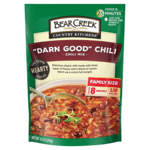 Bear Creek Country Kitchens Chili Mix, Darn Good Chili, Family Size