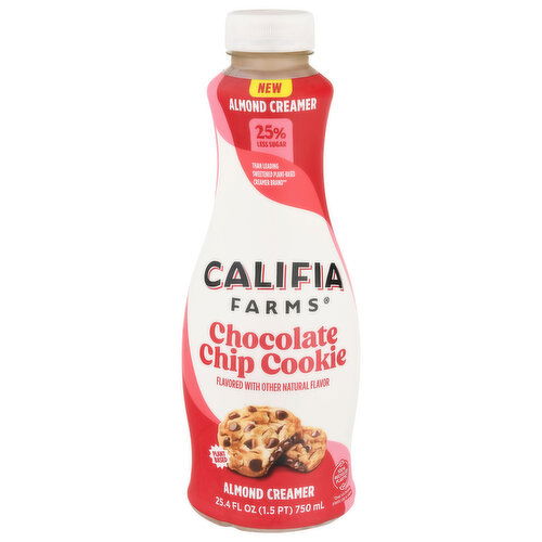 Califia Farms Chocolate Chip Cookie Almond Creamer - 25.4 Fluid Ounce