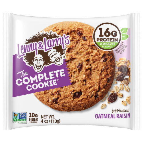 Lenny & Larry's Cookie, Oatmeal Raisin, Soft-Baked