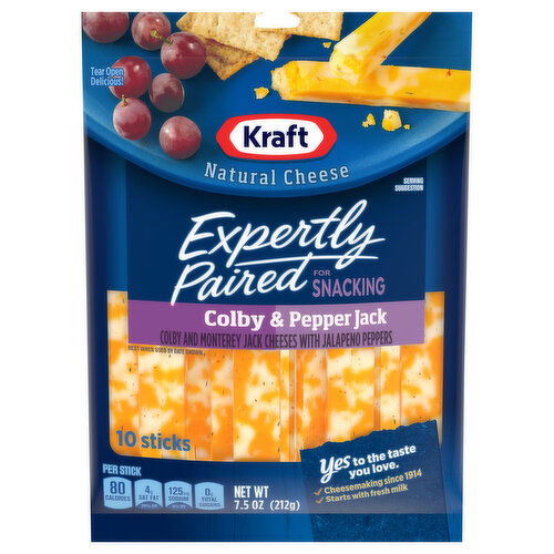 Kraft Cheese Sticks, Colby & Pepper Jack