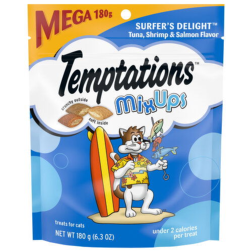 Temptations Treats for Cats, Surfers Delight, Tuna, Shrimp & Salmon Flavor