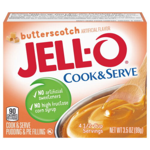 Jell-O Pudding & Pie Filling, Cook & Serve, Butterscotch