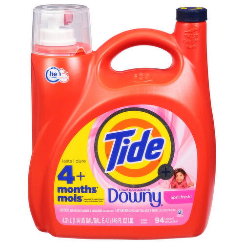 Tide + Detergent, HE Turbo Clean, April Fresh