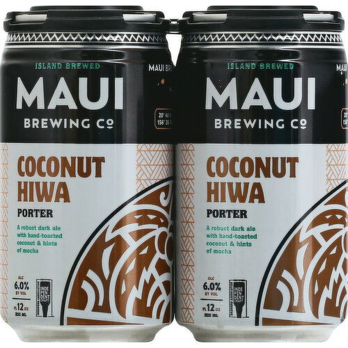 Maui Brewing Co. Beer, Porter, Coconut Hiwa