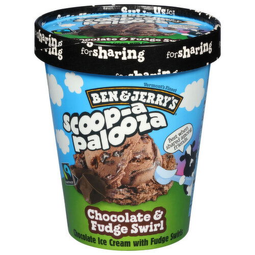 Ben & Jerry's Chocolate & Fudge Swirl Ice Cream with Fudge Swirls - 28 Fluid Ounce