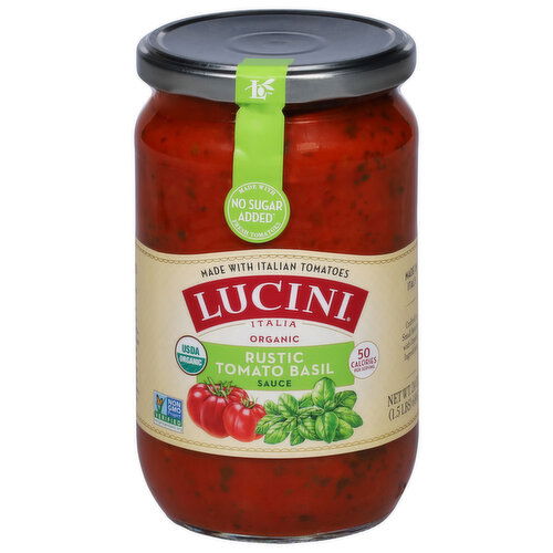 Lucini Italia Sauce, Organic, Rustic Tomato Basil