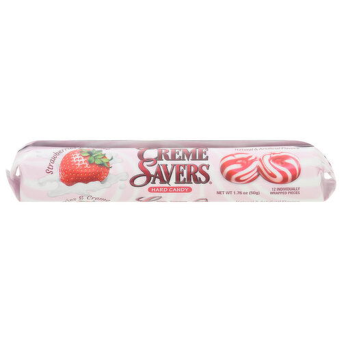 Creme Savers Hard Candy, Strawberries & Creme