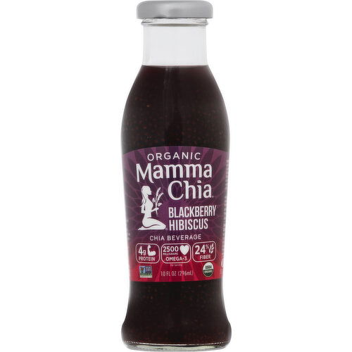 Mamma Chia Chia Beverage, Organic, Blackberry Hibiscus