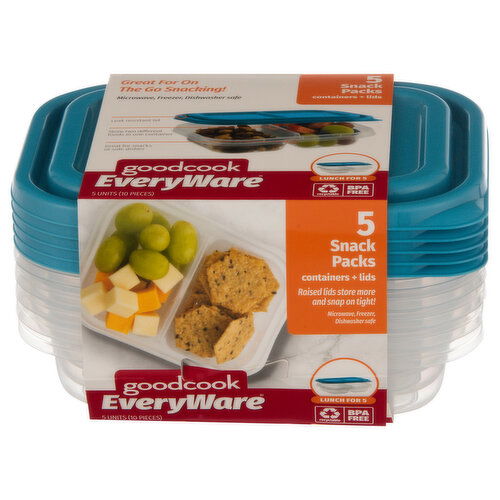 GoodCook Snack Packs, Containers + Lids