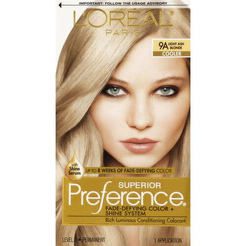 Superior Preference Permanent Haircolor, Cooler, 9A Light Ash Blonde