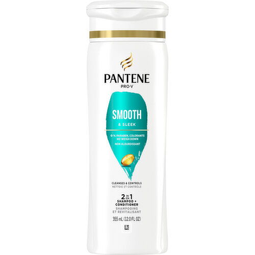 Pantene Shampoo + Conditioner, Smooth & Sleek, 2 in 1