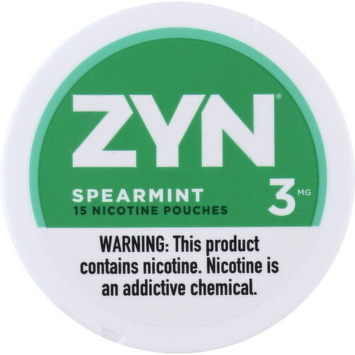 Zyn Nicotine Pouches, 3 mg, Spearmint