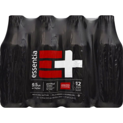 Essentia Purified Water, 12 Pack