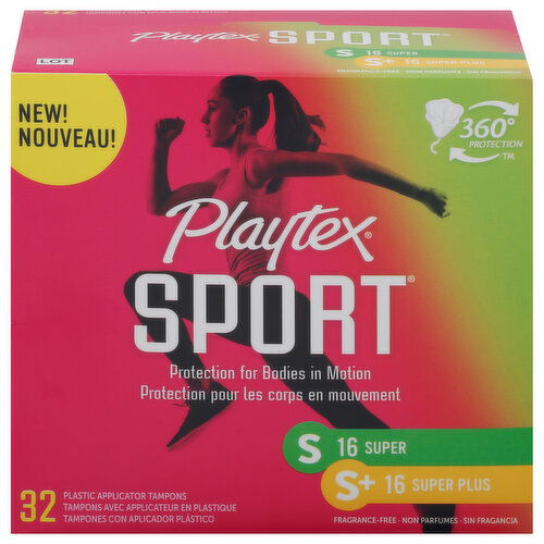 Playtex Tampons, Plastic Applicator, Super/Super Plus