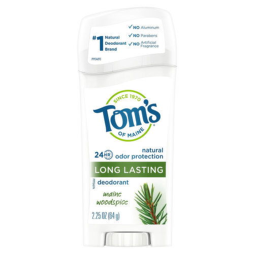 Tom's Deodorant, Long Lasting, Maine Woodspice