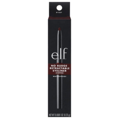 e.l.f. Eyeliner, No Budge Retractable, Waterproof, Coffee 81337