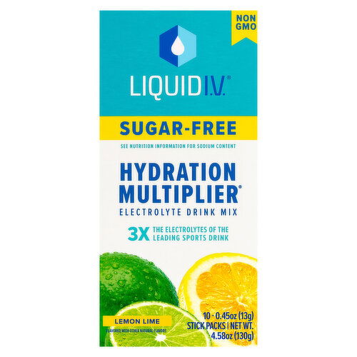 Liquid I.V. Electrolyte Drink Mix, Sugar-Free, Lemon Lime