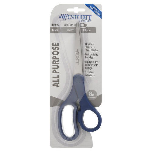 Westcott Scissors, All Purpose, Light, 8 Inch