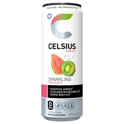 Celsius Energy Drink, Kiwi Guava, Sparkling