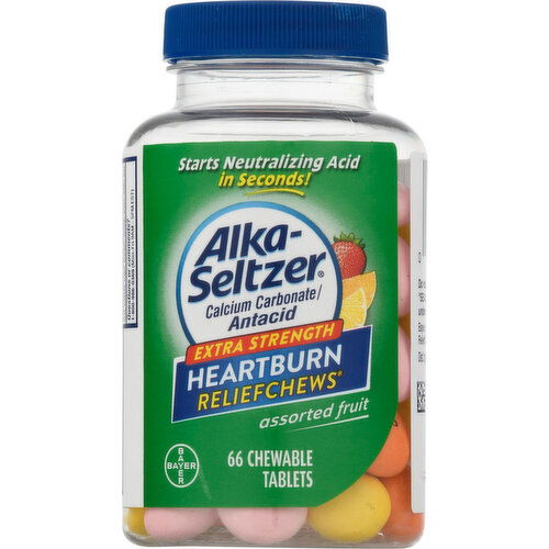 Alka-Seltzer Heartburn ReliefChews, Extra Strength, Assorted Fruit, Chewable Tablets