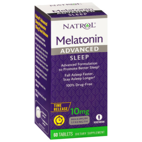 Natrol Melatonin, Advanced, 10 mg, Tablets