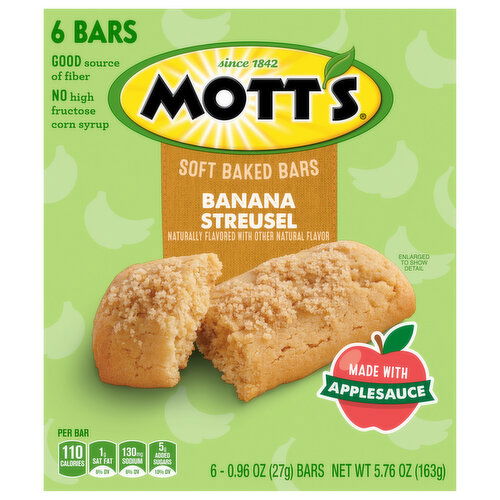 Mott's Banana Streusel Soft Baked Bars - 6 Each